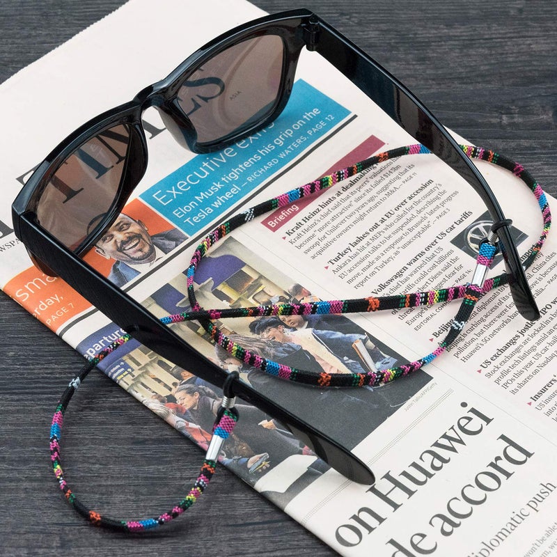 إيوني EAONE 10 قطع من حاملات نظارات العين حول الرقبة، حزام النظارات الرياضية للنظارات الشمسية وحزام النظارات للرجال والنساء والأطفال (ملون) - Image 4